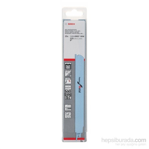 BOSCH - Heavy Serisi Metal İçin Tilki Kuyruğu Bıçağı S 1126 Bef - 25'Li Paket