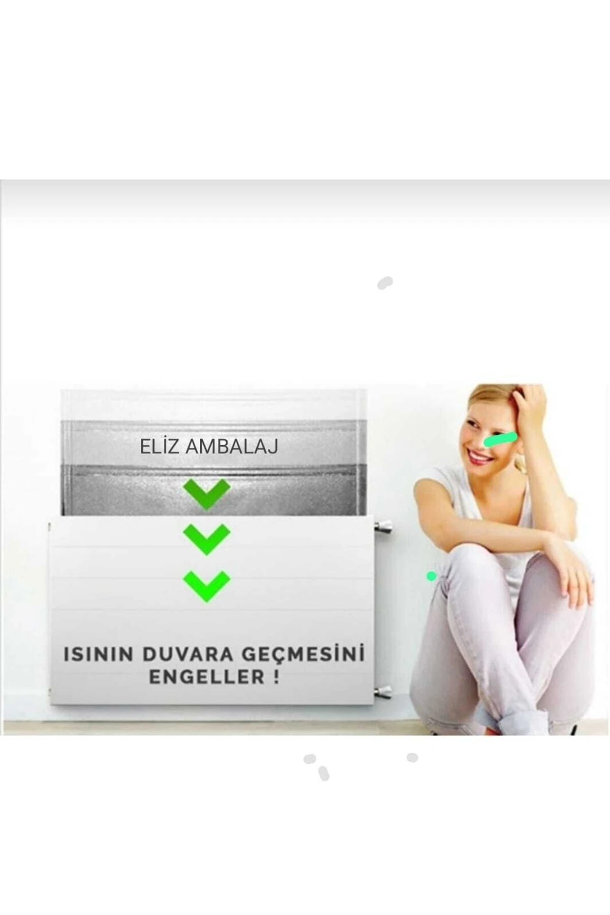 10mm Kalınlık- 4 Metre Kalorifer Petek Arkası Isı Yalıtım Levhası Radyatör Arkalığı Izolasyon