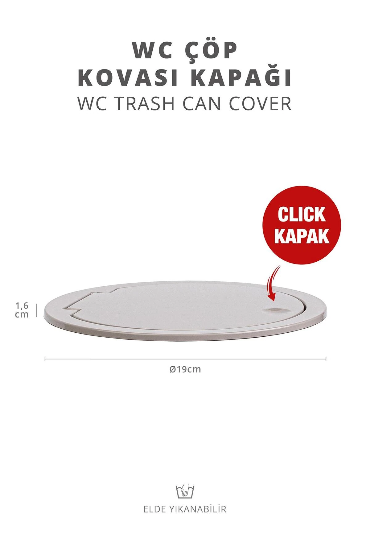 Vizon Yuvarlak Yedek Çöp Kovası Kapağı
