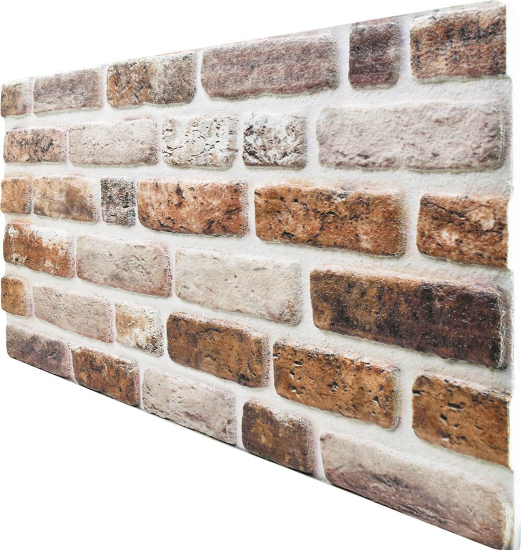 5 Adet (2,5m2) x Tuğla Desenli 3 Boyutlu Renkli Strafor Köpük Duvar Kaplama Paneli (BR-563)