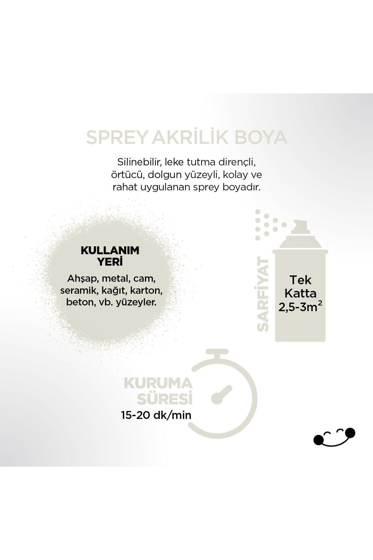Kırık Beyaz Sprey Boya 400 ml (1 Adet )