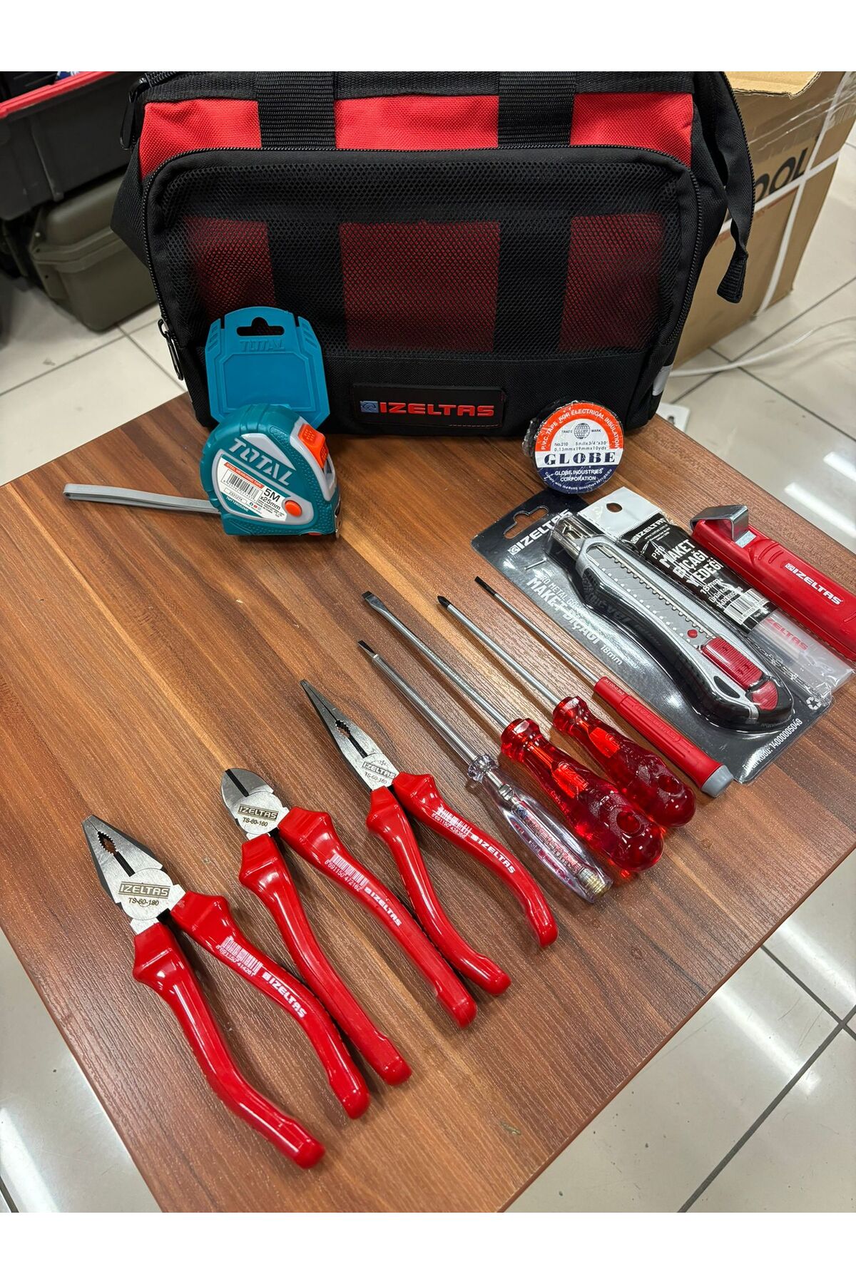 13 Parça Tam Profesyonel Bez Çantalı Teknisyen Takım Çantası NMS HIRDAVAT