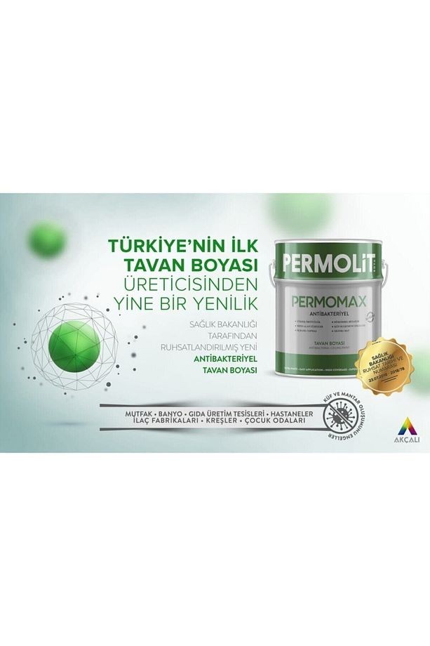 Permomax Antibakteriyel Küf Önleyici Tavan Boyası 3.5 Kg