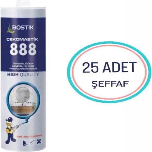 Çekomastik 888 Üniversal Silikon 280 ml - 25 Adet-