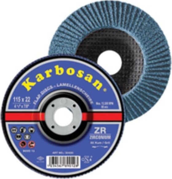 KARBOSAN 983460 Flap Disk Zımpara 115X60 mm x 5 Adet