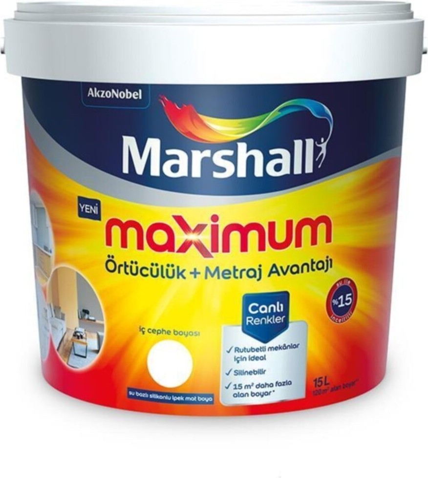 Maximum Silikonlu Silinebilir 3.5 kg Iç Cephe Boyası