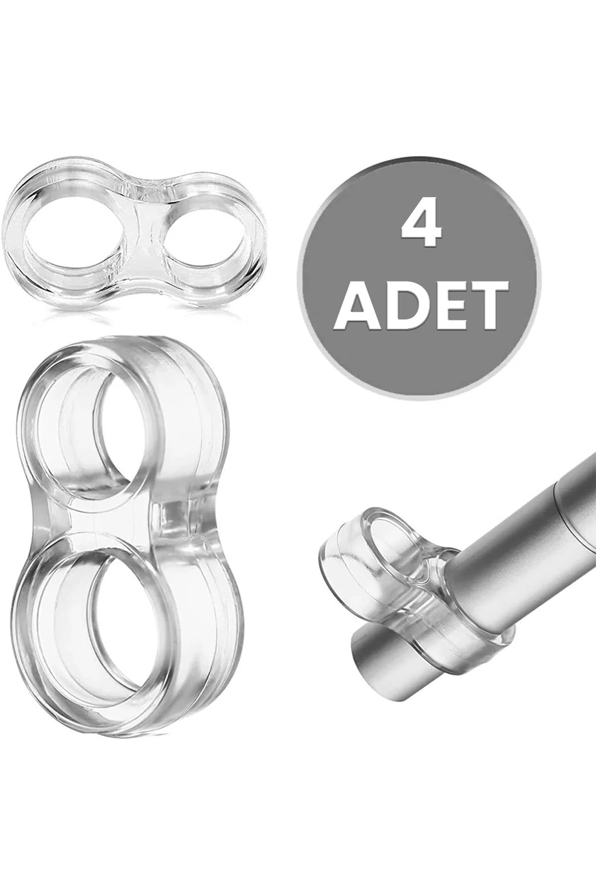 4 Adet Kapı Kolu Pencere Stoperi, Kapı Arkası Duvar Koruyucu Tampon, Silikon Durdurucu