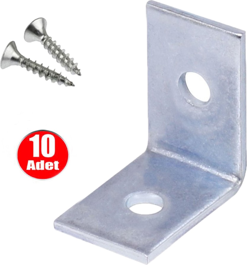 Mobilya Dolap Köşe L Gönye 20X25X25 Bağlantı - 10 Adet