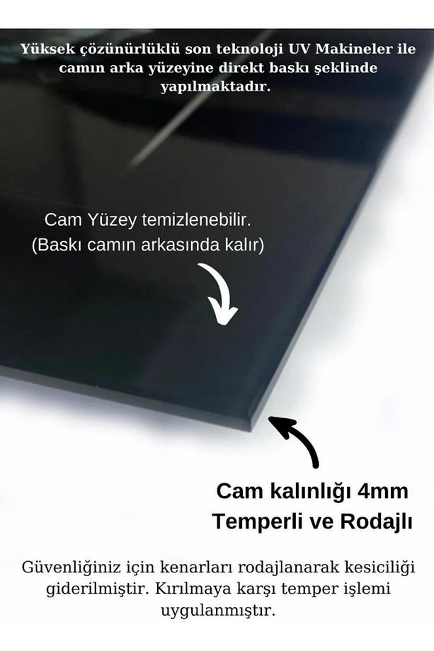 3 LÜ MERMER GEOMETRİK TASARIMLI HARİKA CAM TABLO SETİ SALON TABLOSU EV HEDİYESİ KIRILMAZ CAM