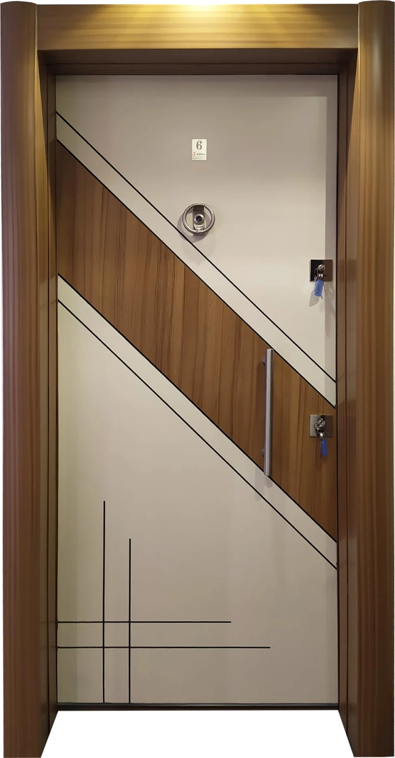 Eskitme Kasalı Düz Model Daire Kapısı, Çelik Kapı, Villa Kapısı