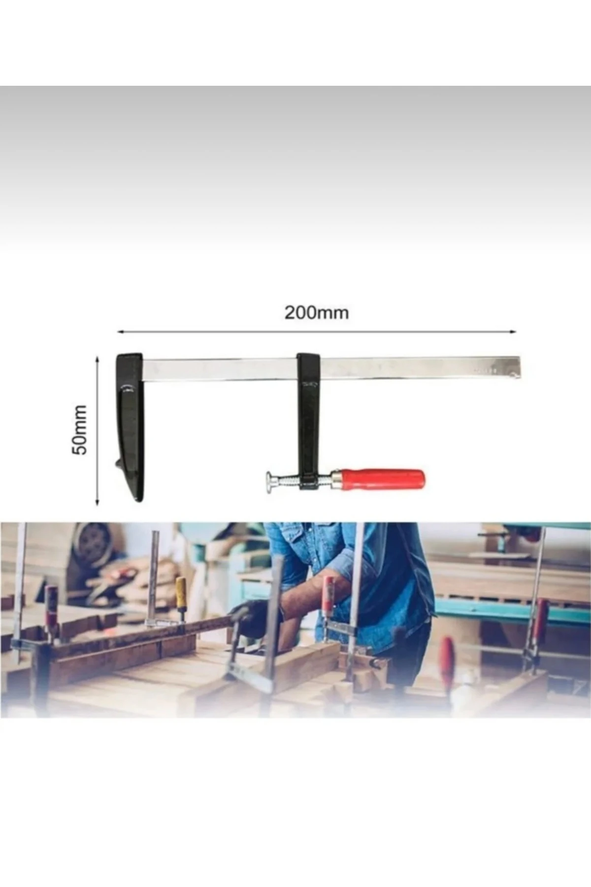 10cm Marangoz F Kelepçesi Işkence Yüksek MuKavemetli Ahşap Mobilya Sıkma Sıkıştırma mengenesi