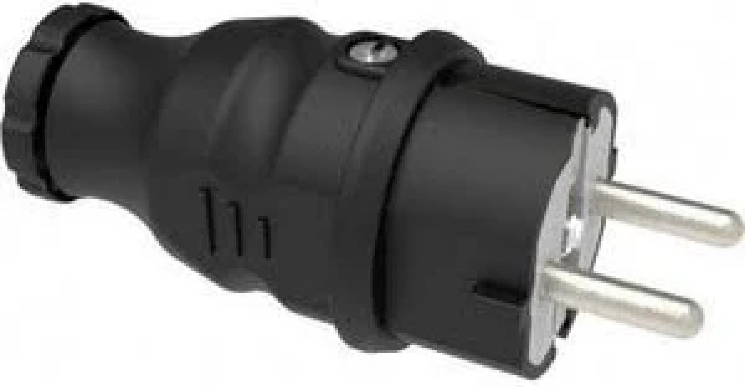 BK1-1402-2011 ,220V 2p+E 16-Amper Düz Kaucuk Fiş