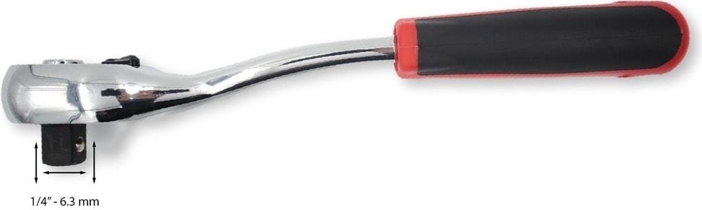 C01-14N 1/4'' Düğmeli Cırcır Kolu (Açılı Gövde)