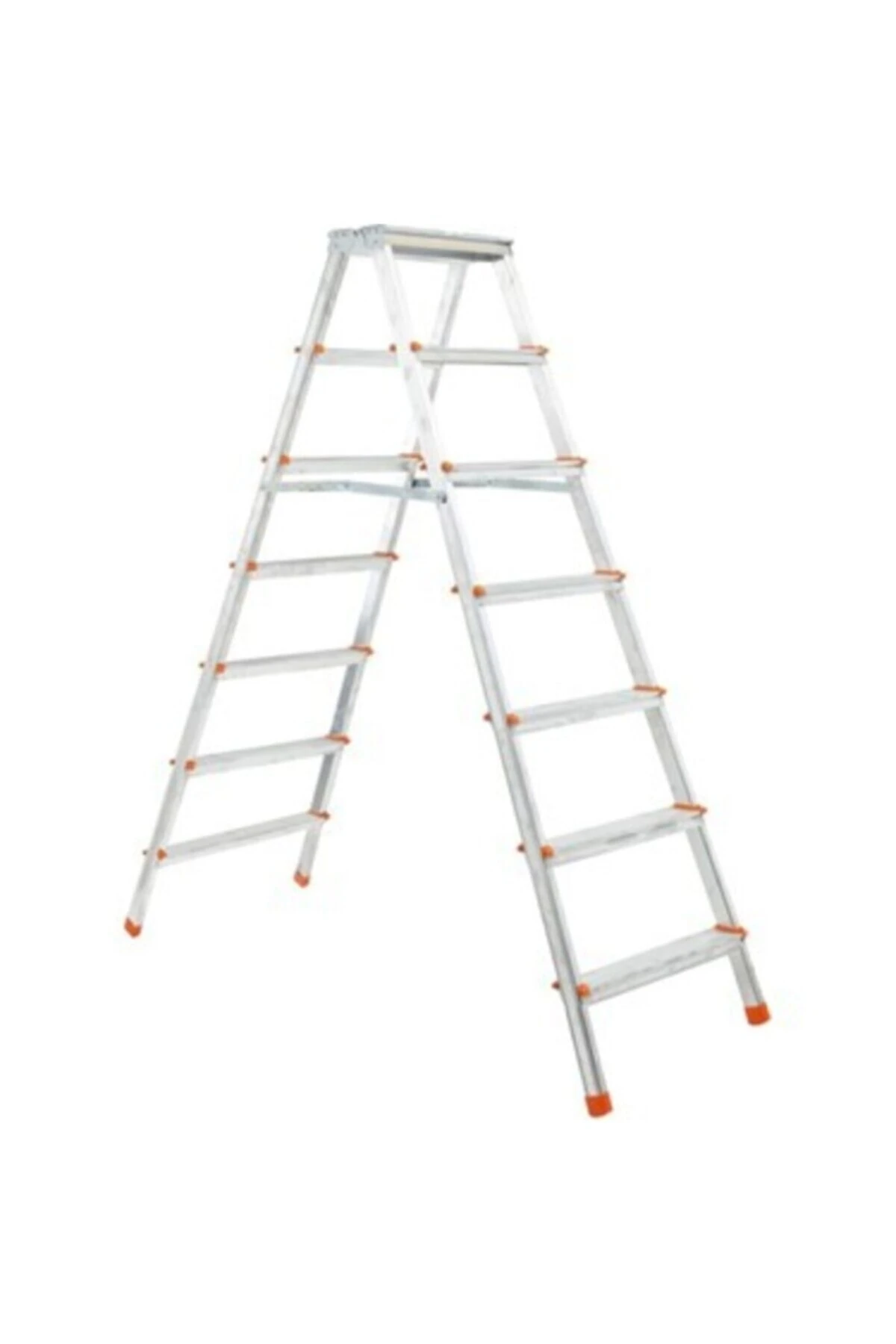 Yakut Serisi - 7+7 Basamaklı Çift Çıkışlı Galvanizli Profil Merdiven (Ev, bahçe, işyeri için uygun)