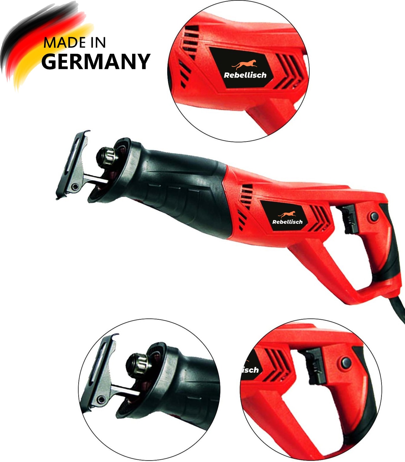 Germany Cut All Divide Series 22000WF 6 Kademe Devir Ayarlı Beton Tuğla Kemik Kesme Tilki Kuyruğu