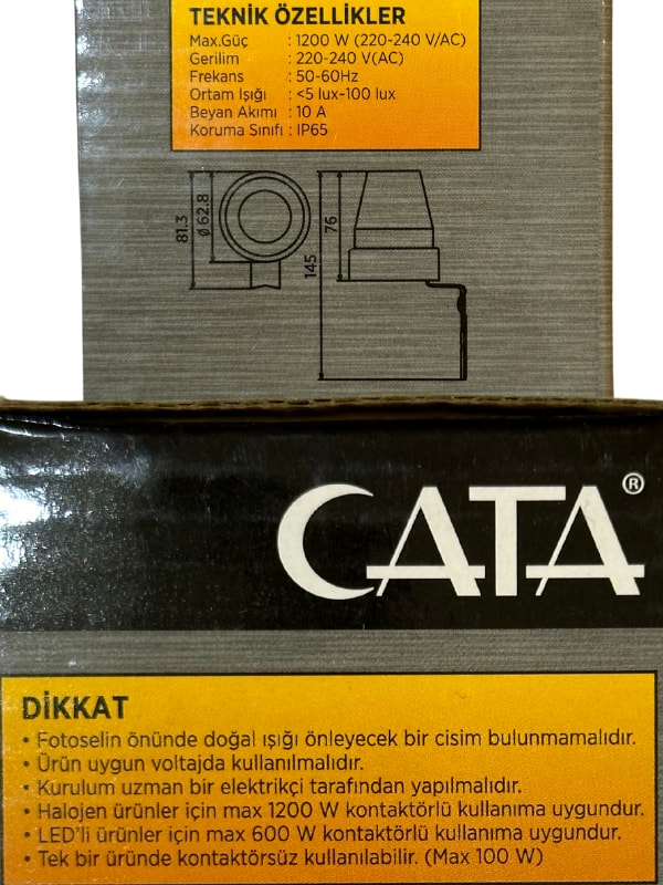 CT-9189 1200W 10A Fotosel (10 Adet)