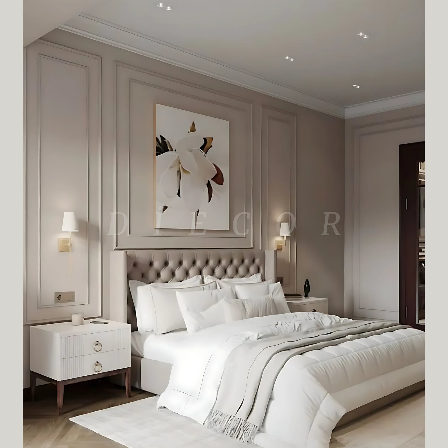 Boyanabilir Dekoratif Hazır Kesim 2.5 cm Modern Yatak Başı Duvar Çıtası