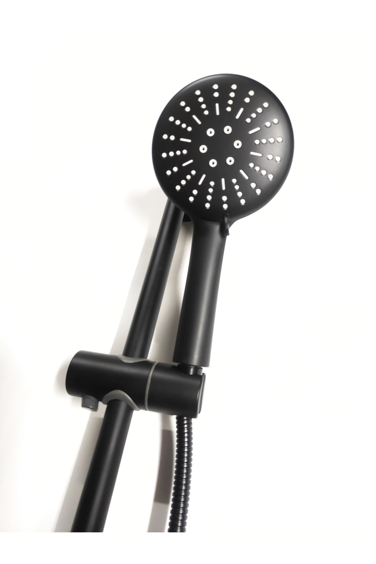 Siyah Sürgülü Mix Paslanmaz Duş Seti Lüks Alfa Seri