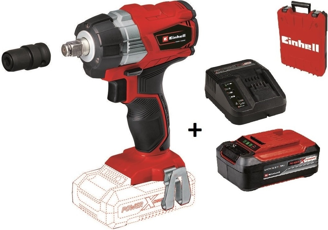 EİNHELL Te-Cw 18 Li Bl Akülü Şarjlı Somun Sıkma Kömürsüz + 5.2 Ah Plus Starter Kit + Çanta