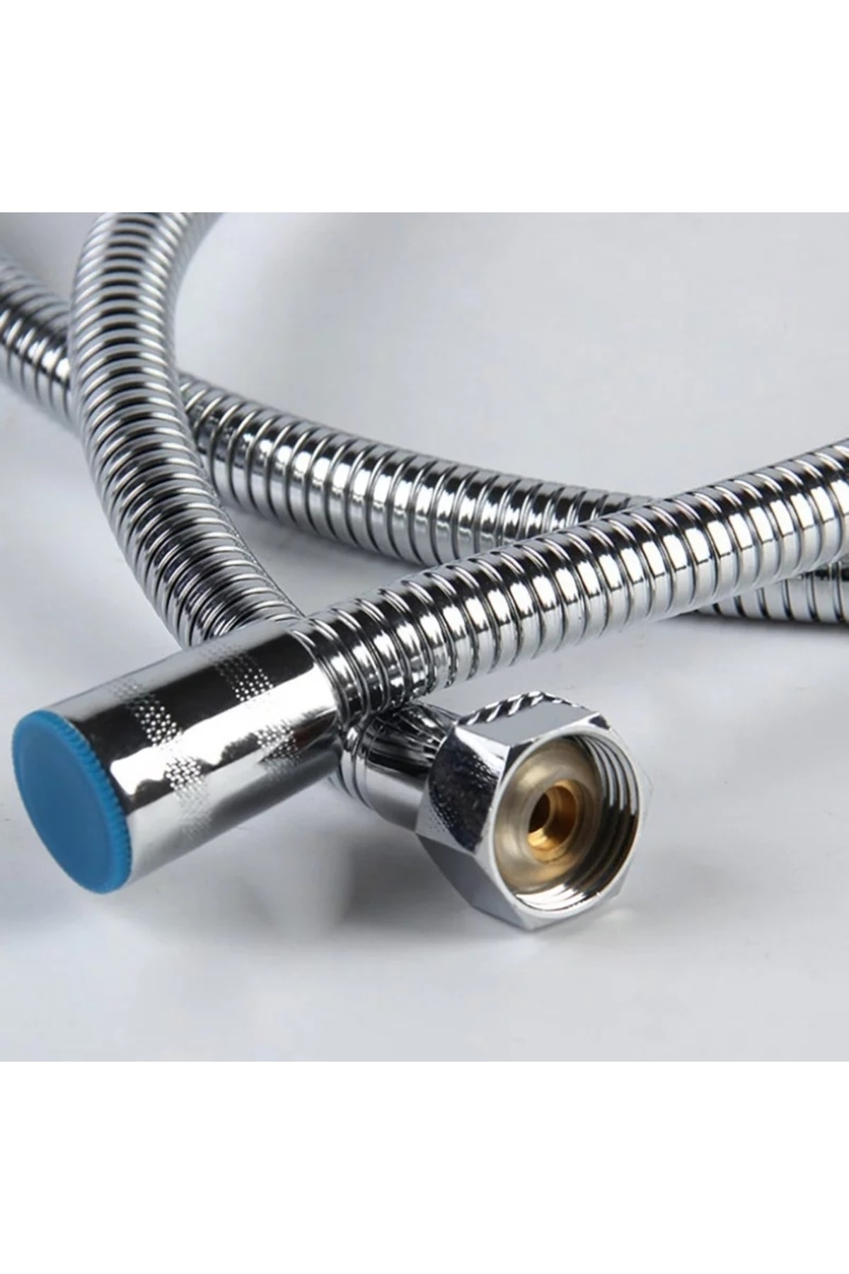 3 Fonksiyonlu Stoplu Krom Duş Başlığı, Krom Mafsal Ve Örgülü Hortum Duş Seti