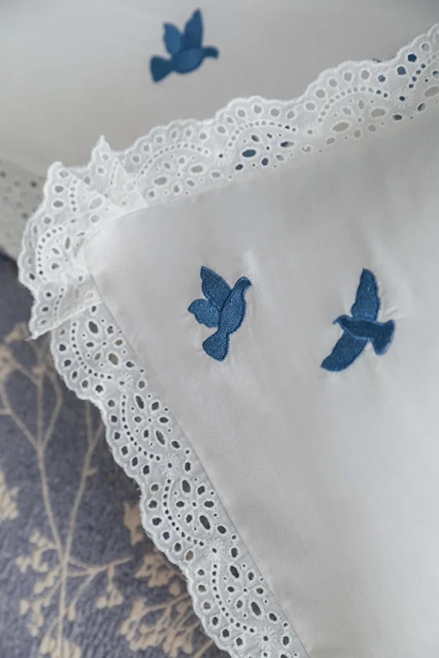 Çift Kişilik Albatros İndigo Timeless Yatak Örtüsü Prime Set