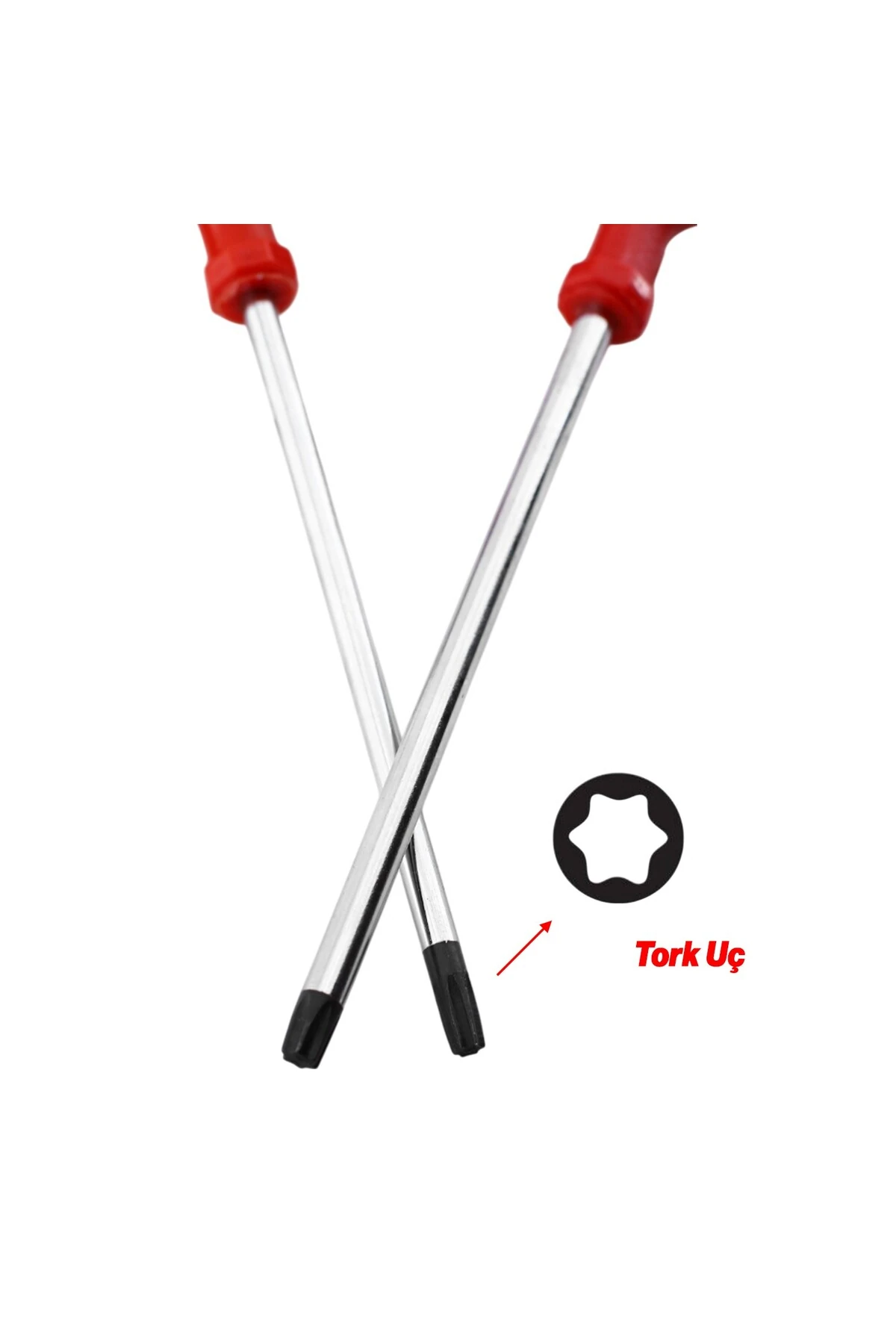 Tork Alyan Tornavida Seti Çelik ve Mıknatıslı T10 T15 T20 T25 T30 T40 Saplı İki Yön Uç 6 'lı Set