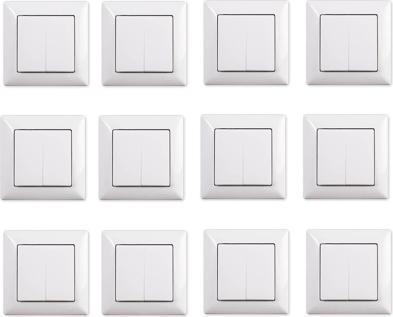 Visage Beyaz Komütatör 12'li Paket (Çerçeve Dahil)