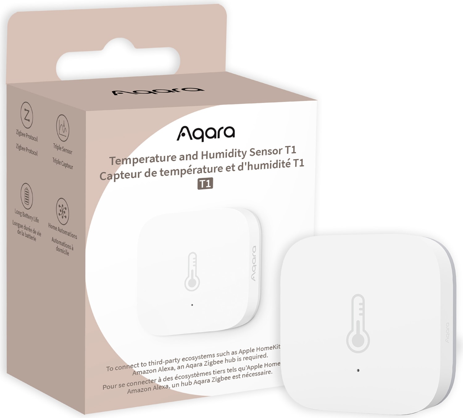 Akıllı Sıcaklık ve Nem Sensörü T1 V2 TH-S02D (Apple Home Destekli)