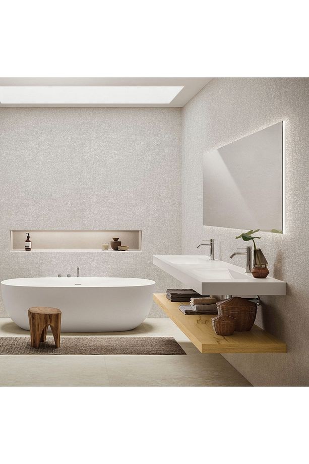 Roka 23109-1 Kendinden Desenli Kabartmalı Modern Düz Sade Duvar Kağıdı