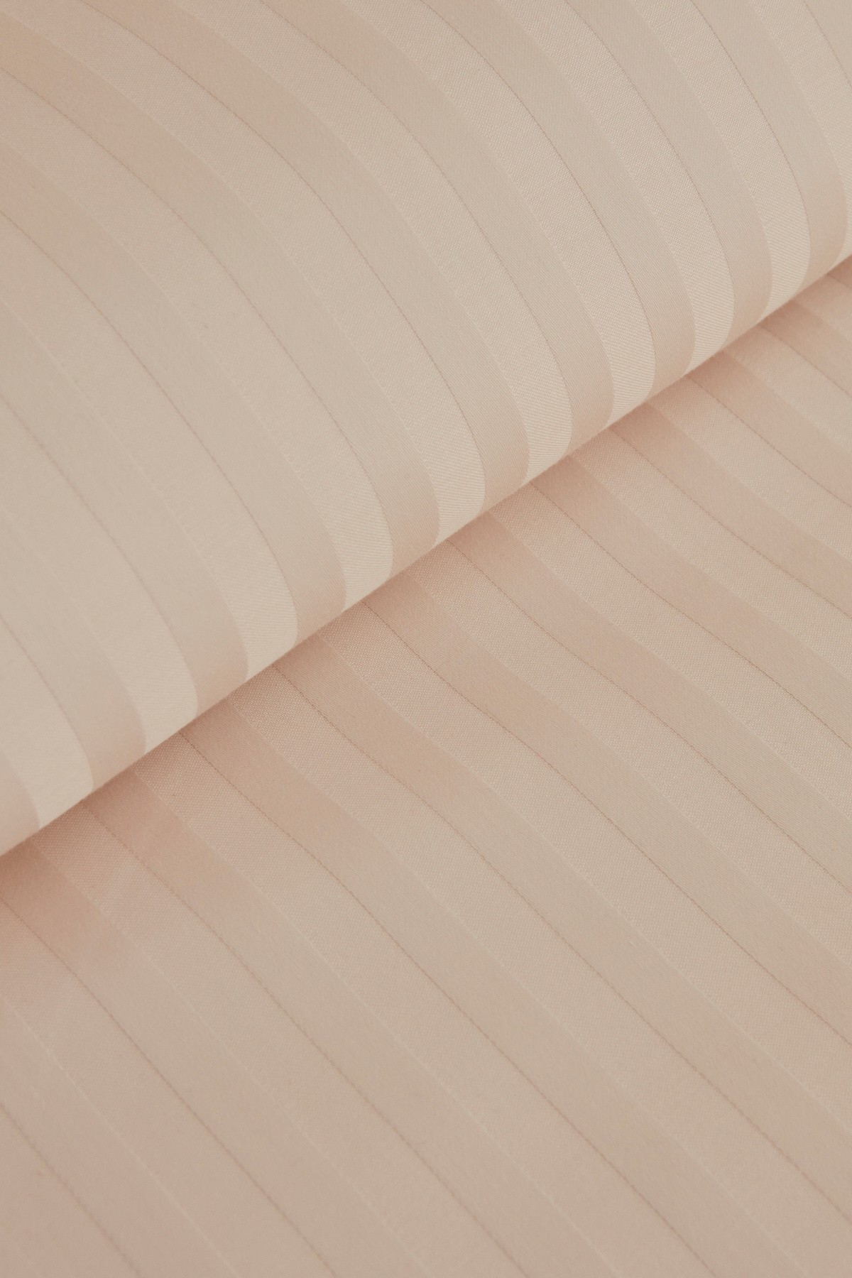 White Collection Minas Çift Kişilik Çizgili Saten Nevresim Takımı Bej