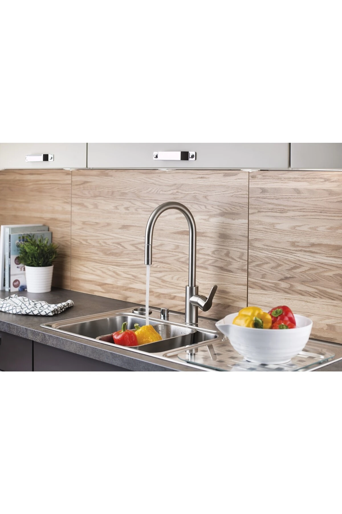 Maestro Inox Pull-Down A42153 Eviye Bataryası, Krom