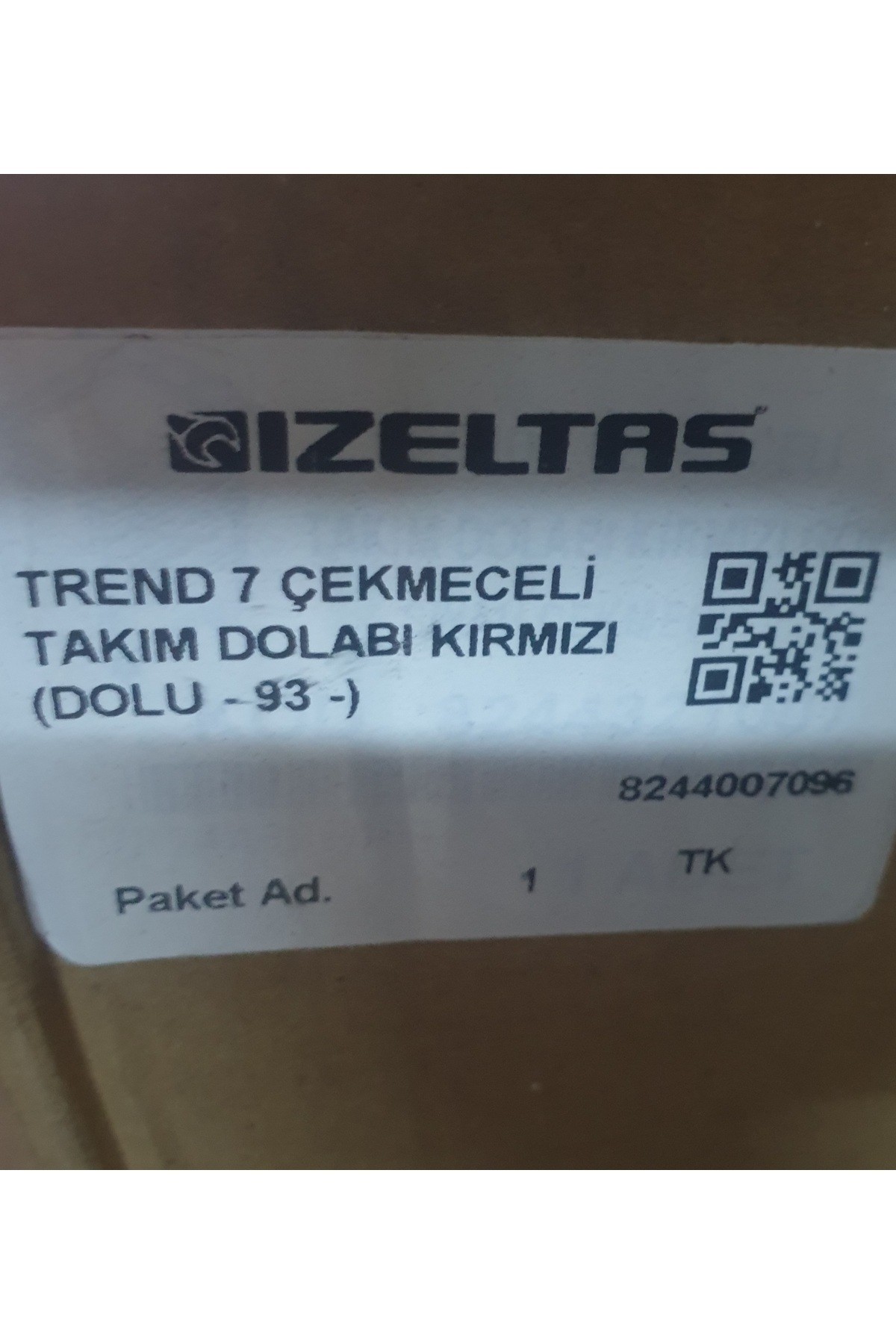 Takım Dolabı Trend Kırmızı 93 Parça (7 çekmeceli)
