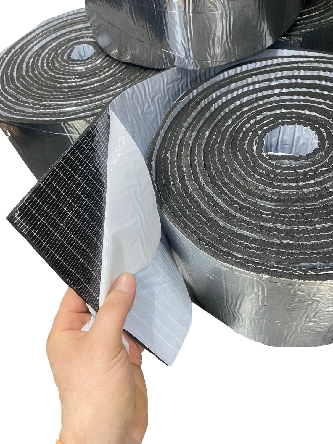 Alüminyum Folyolu Oto Ses ve Isı Yalıtım Malzemesi 19 mm 100X100