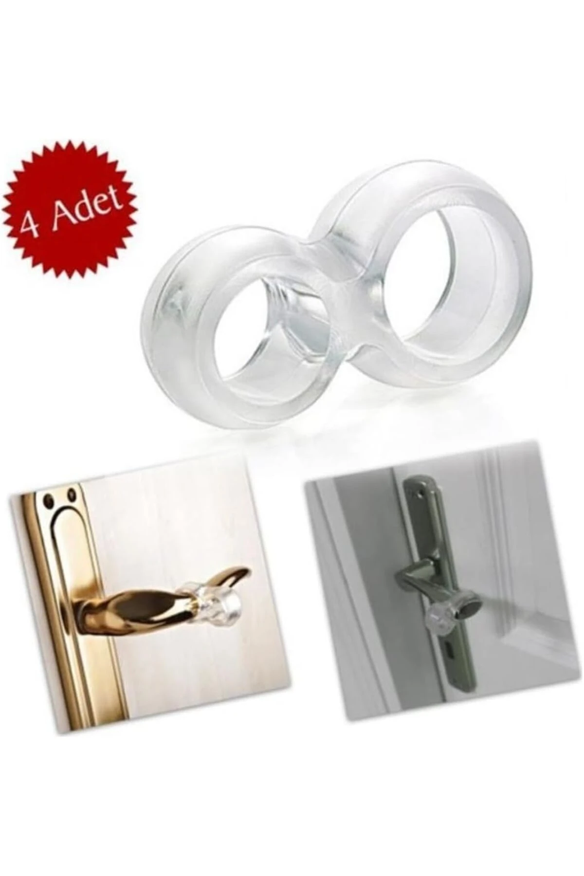 4'lü Plastik Kapı ve Pencere Stoperi – Kapı Kolu Çarpma Önleyici