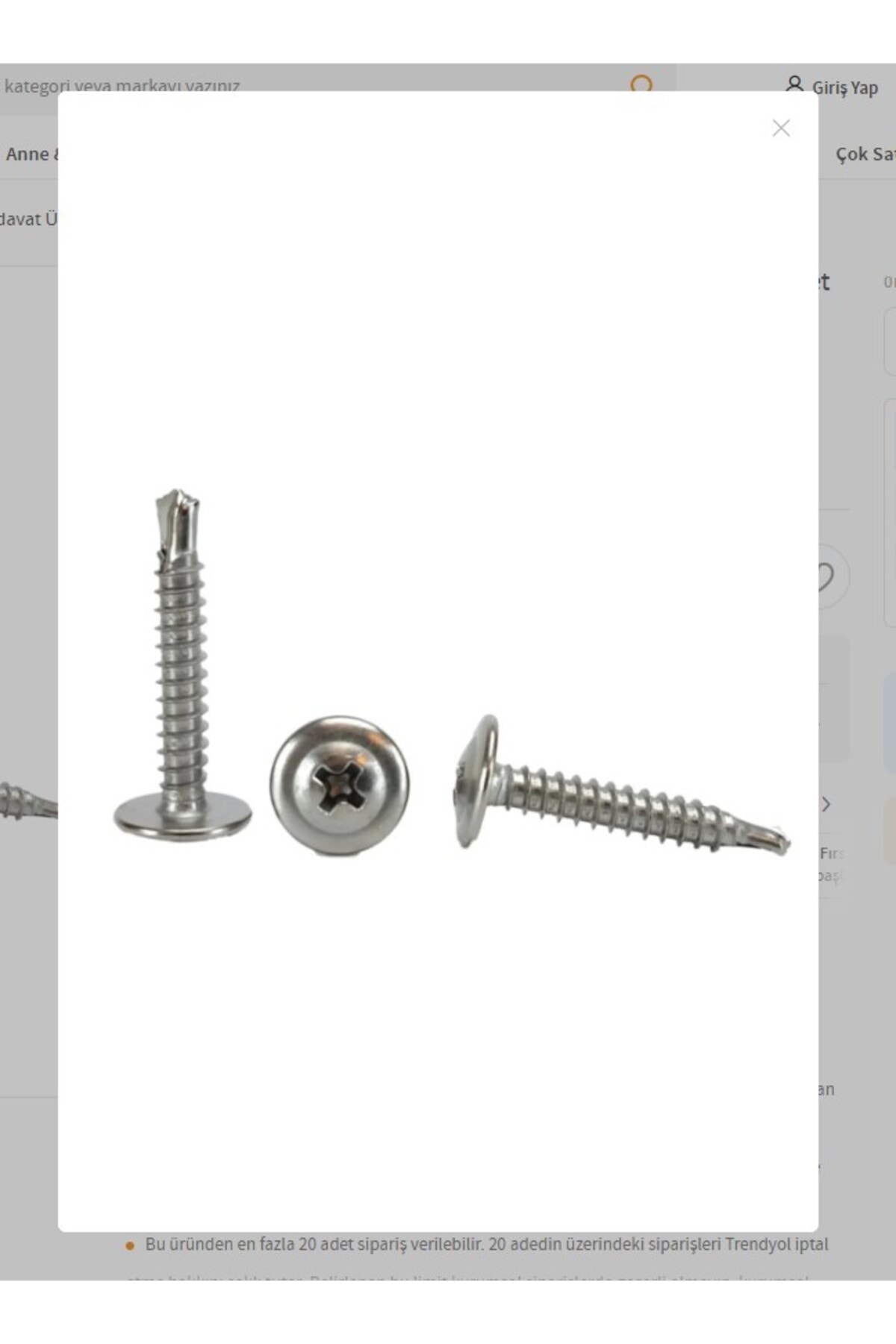 3.9*19 Pull Başlı Matkap Uçlu Vida