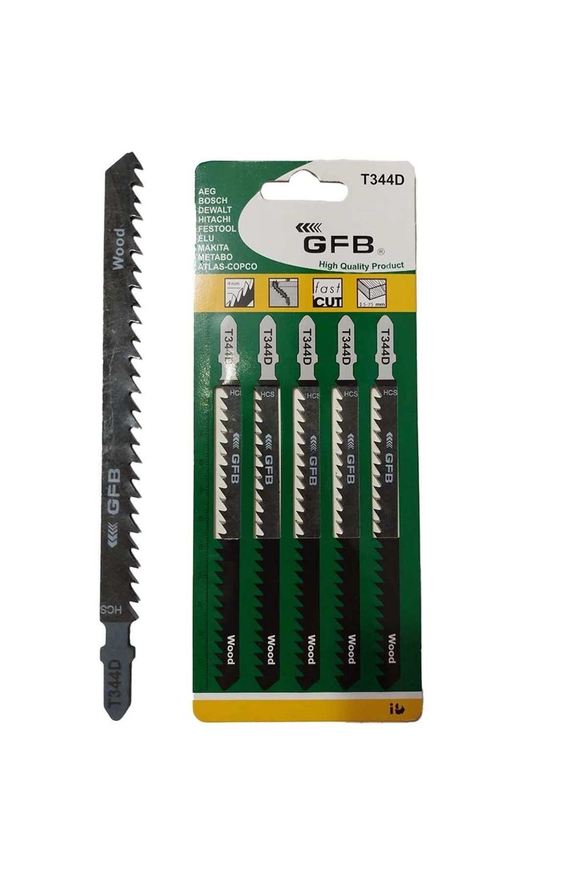 T344-d Uzun Ahşap Dekupaj Ucu 5 Adet