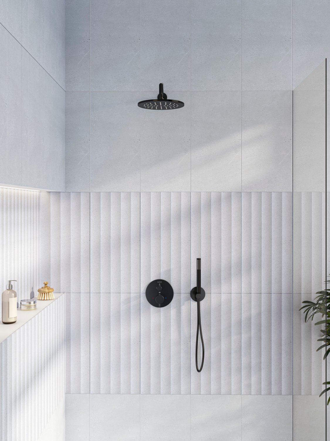 VitrA Origin A4554336WTC 1F El Duşu Takımı, Mat Siyah