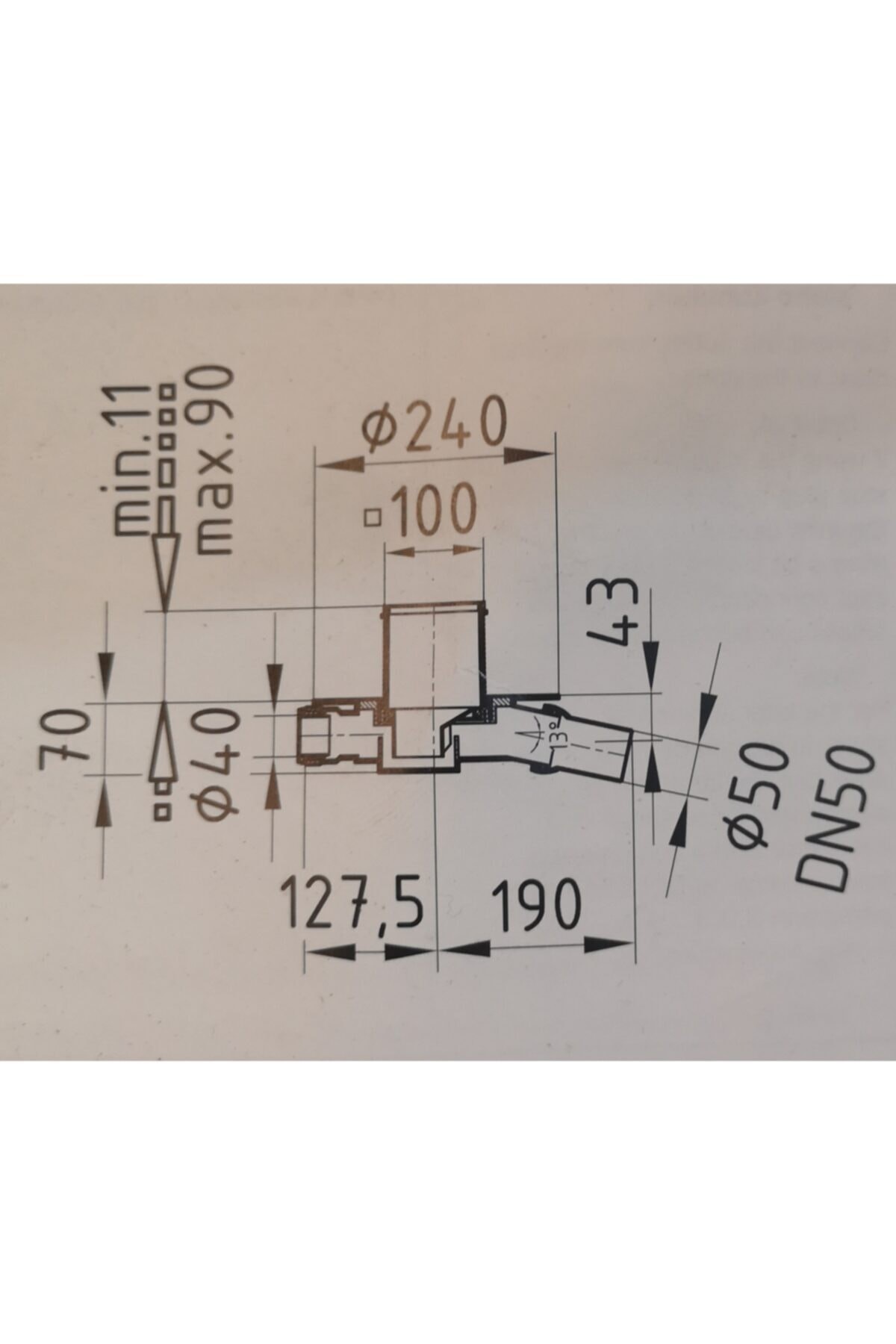 Tece Yer Süzgeçi 10x10 50mm Yalıtımlı Ithal