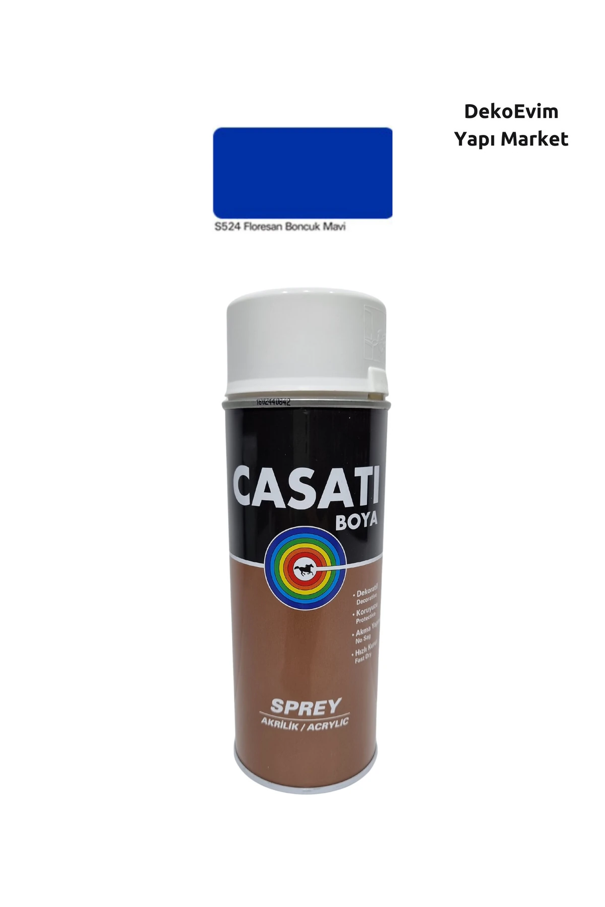 Sprey Boya S524 Floresan Boncuk Mavi 400 Ml.