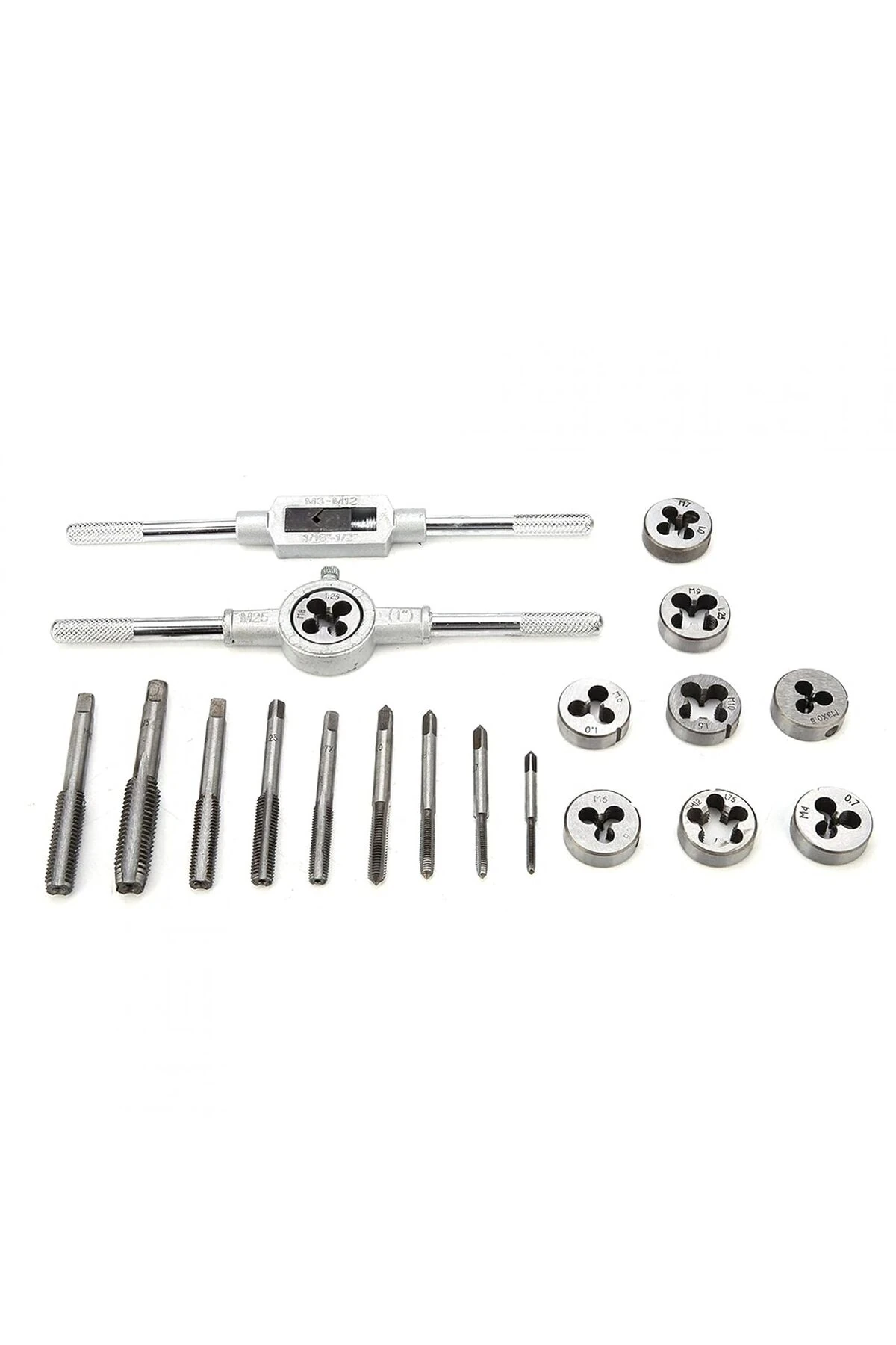 20 Parça Diş ve Yiv Açma Kılavuz Pafta Takımı Seti