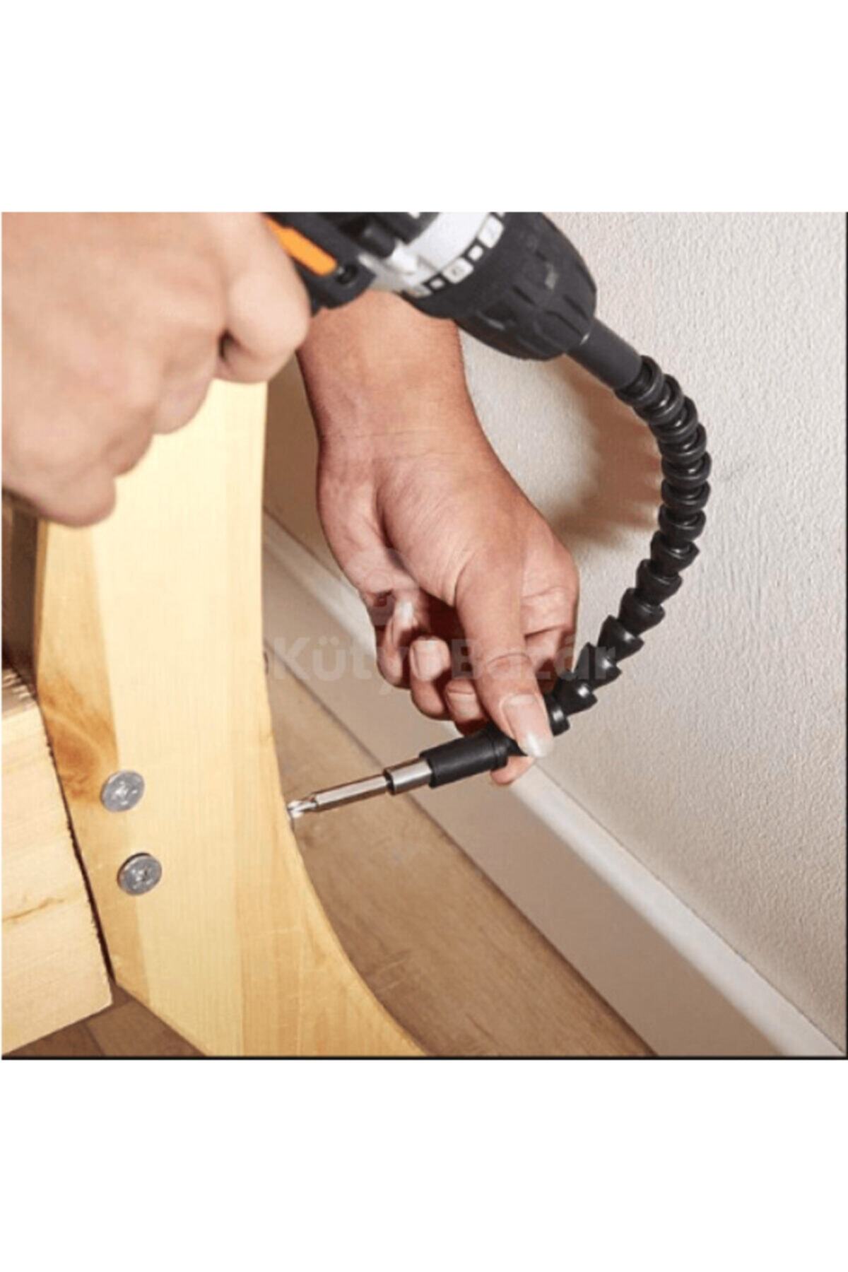BOSCH 10 Parça Cırcırlı Tornavida Seti + 10 Parça Esnek Bükülebilir Vidalama Uzatma Adaptörü 30cm