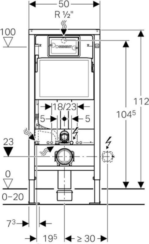 Sigma 111.796.00.1 Duofix Gömme Rezervuar, 8cm