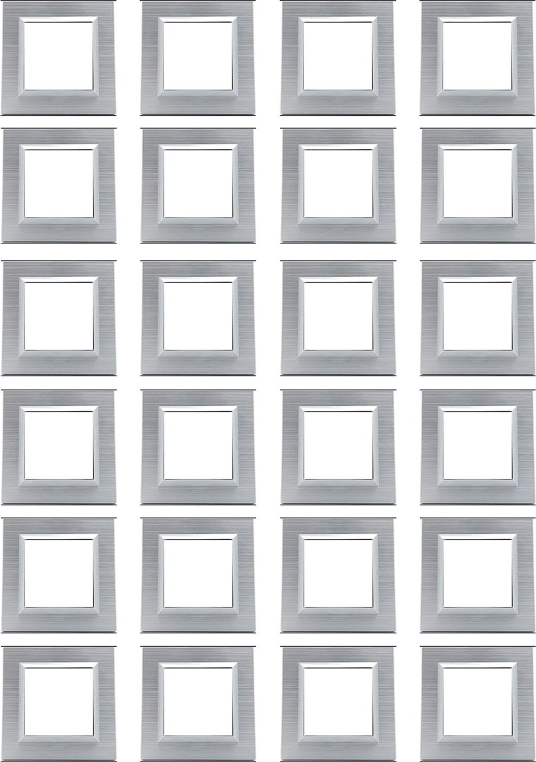 Quantum Gümüş Tekli Çerçeve 24'lü Paket