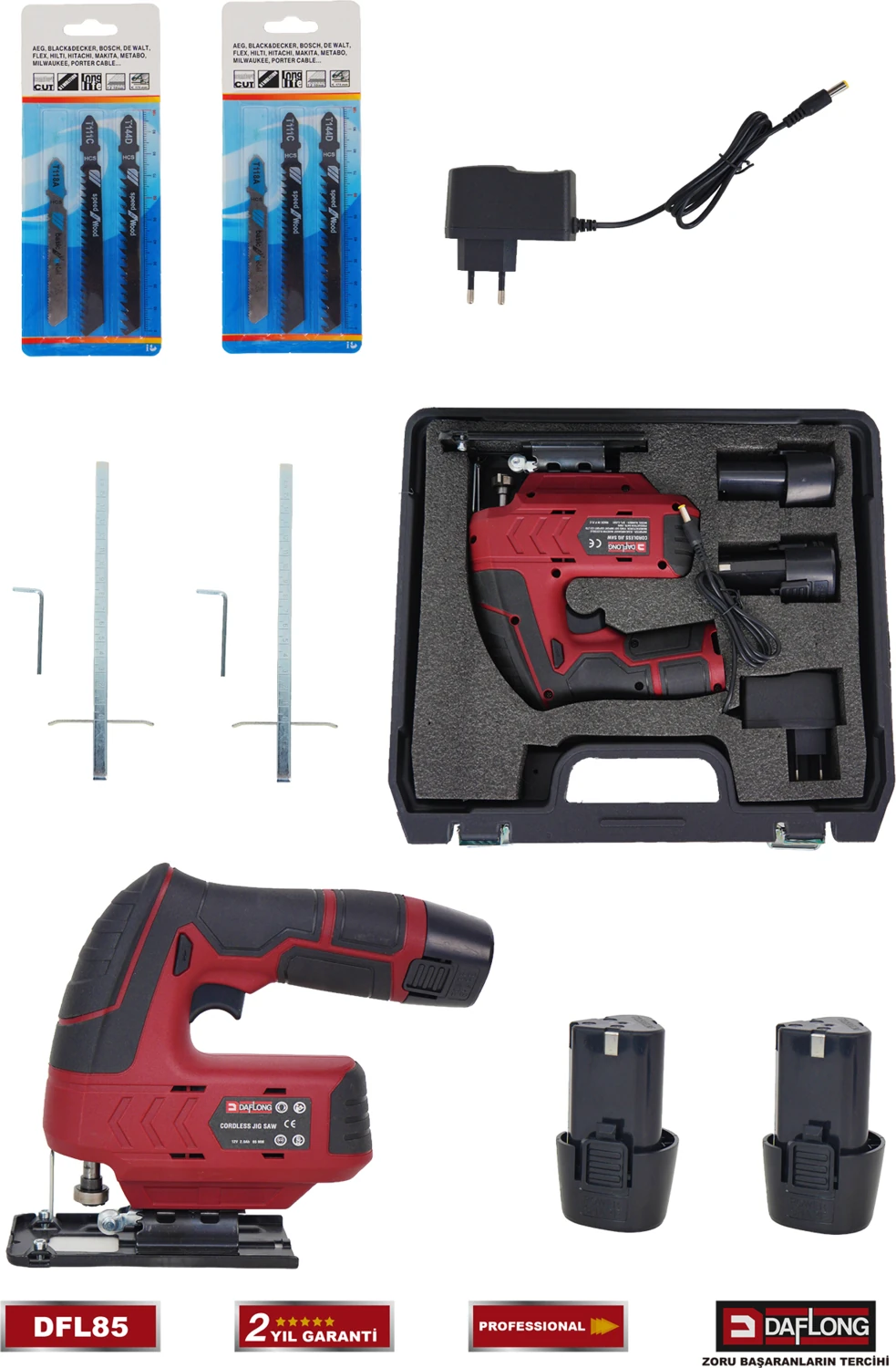 Pro Bakır Sargılı Şarjlı Dekupaj Testere Makinası Dfl-85