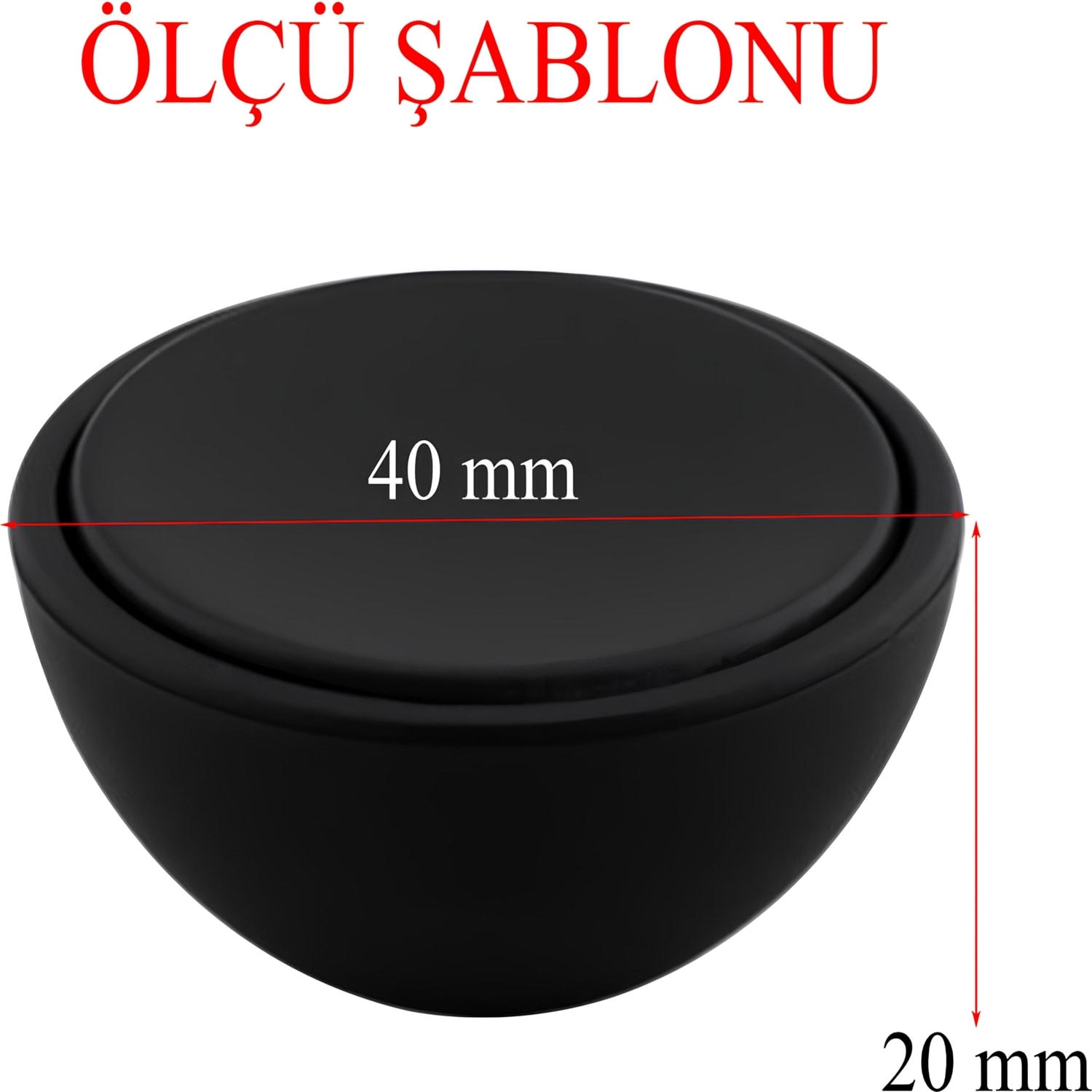 Piyano Polimer Düğme Kulp İçbükey Mat Siyah Dolap Mobilya Mutfak Dolabı Çekmece Kulpu Kulbu 10 ADET