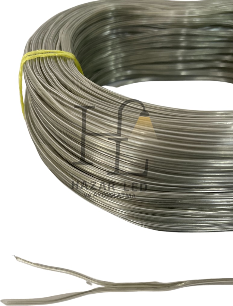 2 Pin Jst Elektrik Kablosu 2'li Şerit LED Kablo 2X0,22MM Şeffaf Kalaylı %100 Bakır Kordon Kablo 100M