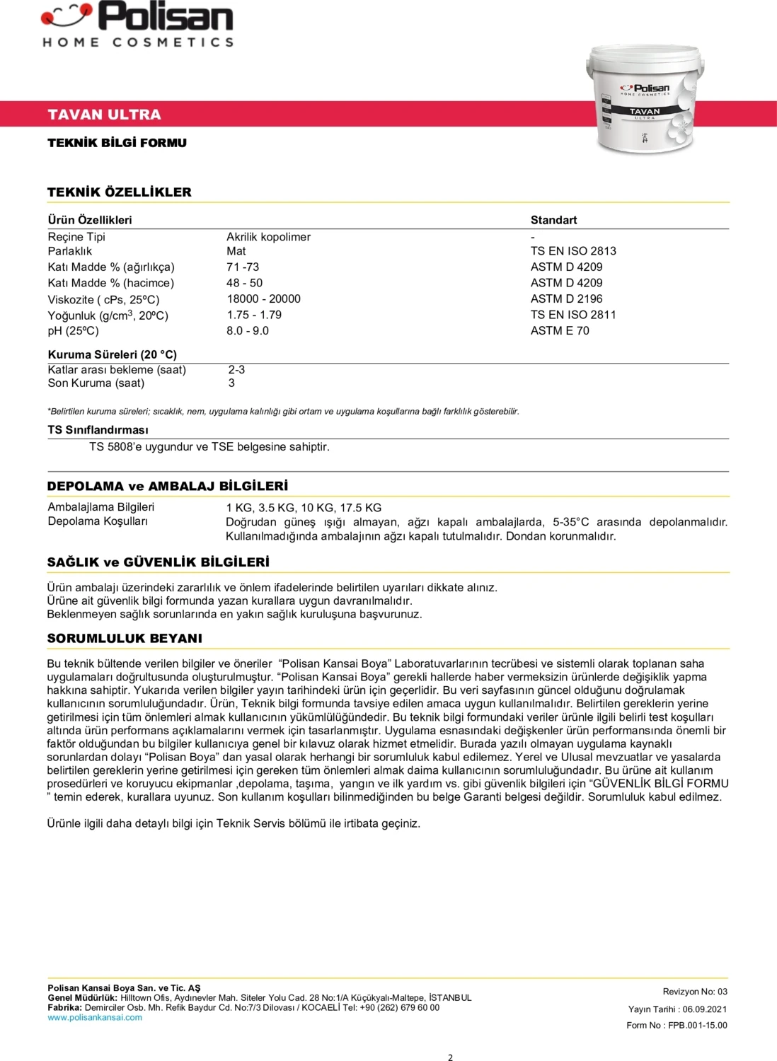 Tavan Ultra Beyaz 17,5 kg