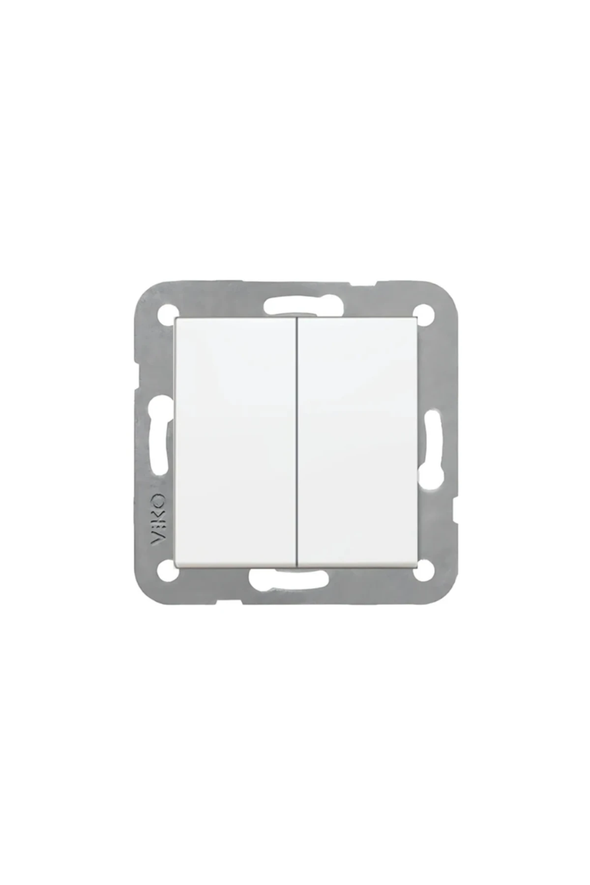 Karre Komütatör, 12 Adet, İkili Topraklı Anahtar Priz, Beyaz, Şık