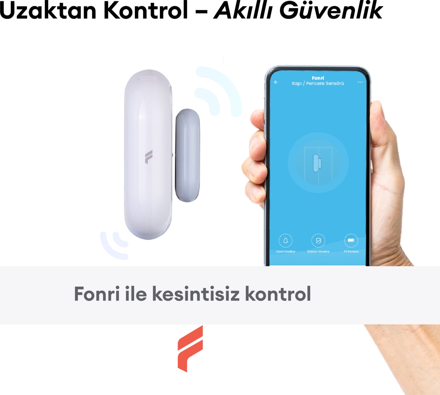 Akıllı Kablosuz Kapı Pencere Sensörü, Wifi, Mobil Bildirim, Uzaktan Takip, 2 Yıl Garantili, Google Asistan Ve Tuya Destekli