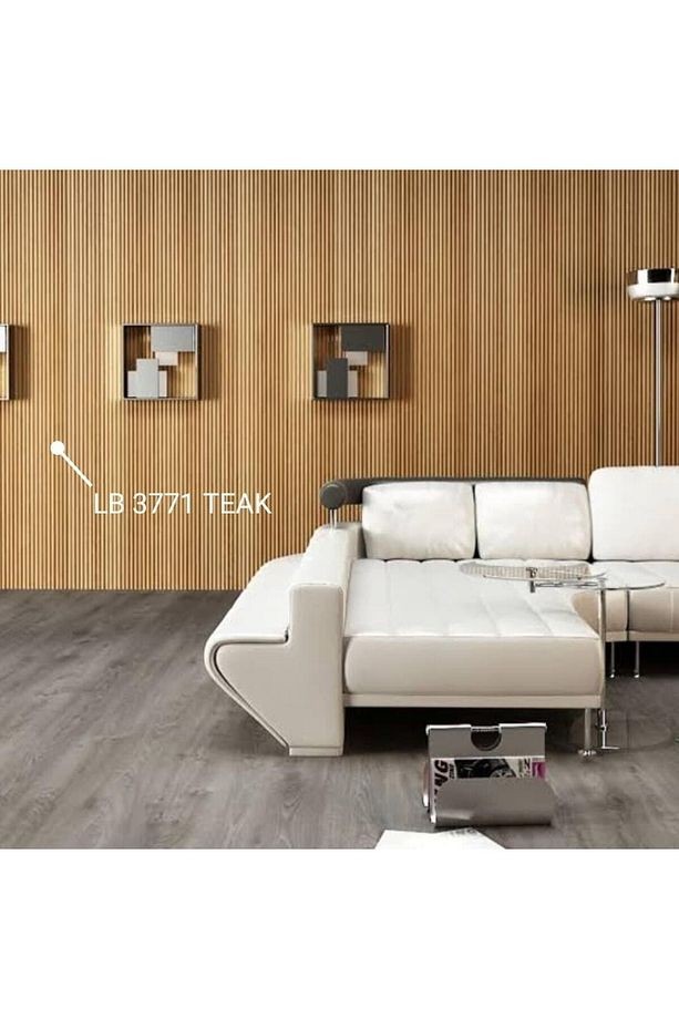 Akyürek Lb 3771 Model Teakl Renk Dekor Profil Duvar Kaplama Panel Lambri